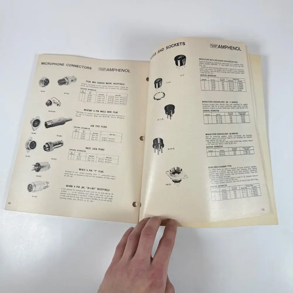 Amphenol Bunker Ramo General Products Illustrated Catalog GL6 Connectors Vintage